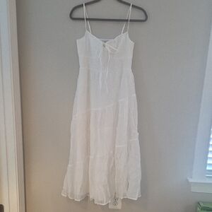 White Spaghetti Strap Maxi Dress - Lightweight Summer Dress